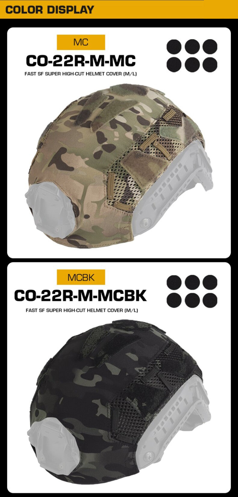 FAST SF Ultra-high Cut Camouflage Helmet Cover (Medium Size, M) - V.I.P Digital Presence