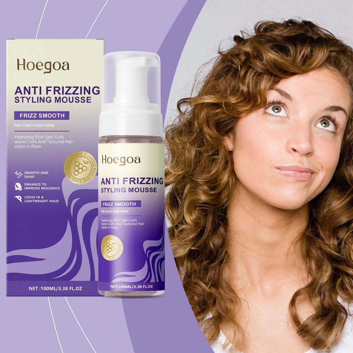 Curls Volumizing And Styling Mousse Curls Styling Shine Confident, Soft And Elastic Curling - V.I.P Digital Presence