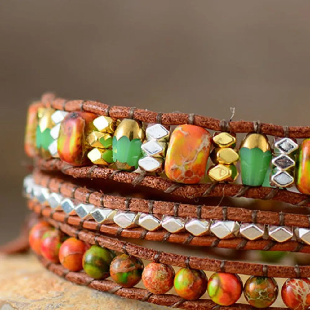 Natural Stone Woven Bracelet - V.I.P Digital Presence