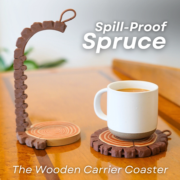 Printed wooden coasters Creative coffee cup holder Portable coaster - V.I.P Digital Presence