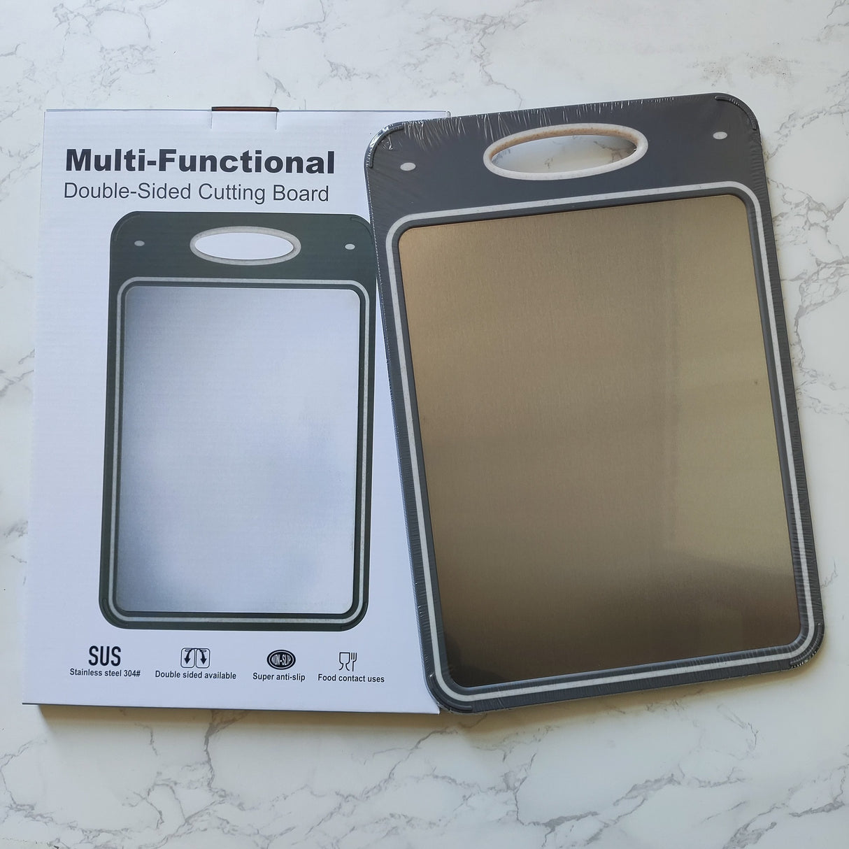 Kitchen double-sided food grade plastic cutting board 304 stainless steel cutting board cutting board - V.I.P Digital Presence