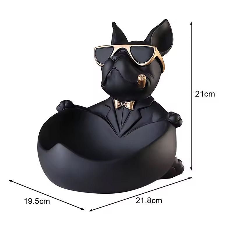Cute French Bulldog Resin Figurine, Perfect for Table Decoration - V.I.P Digital Presence