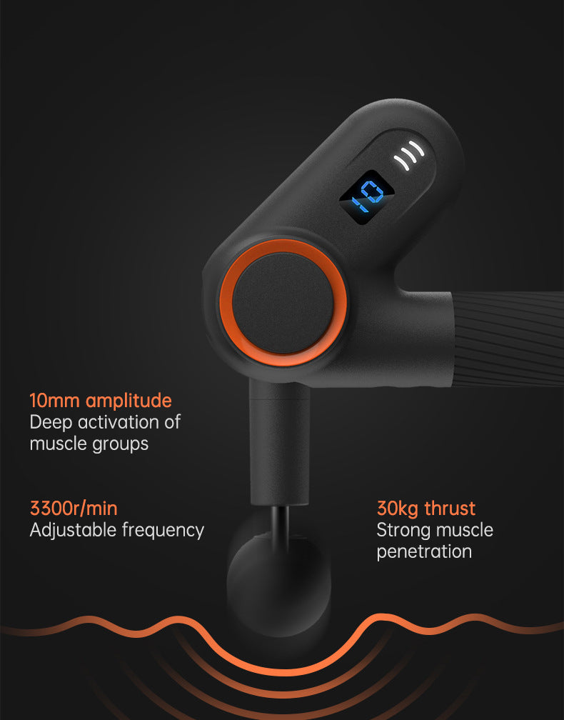 900-turn fascial gun USB charging massage angle rotatable full body muscle massage machine gun - V.I.P Digital Presence