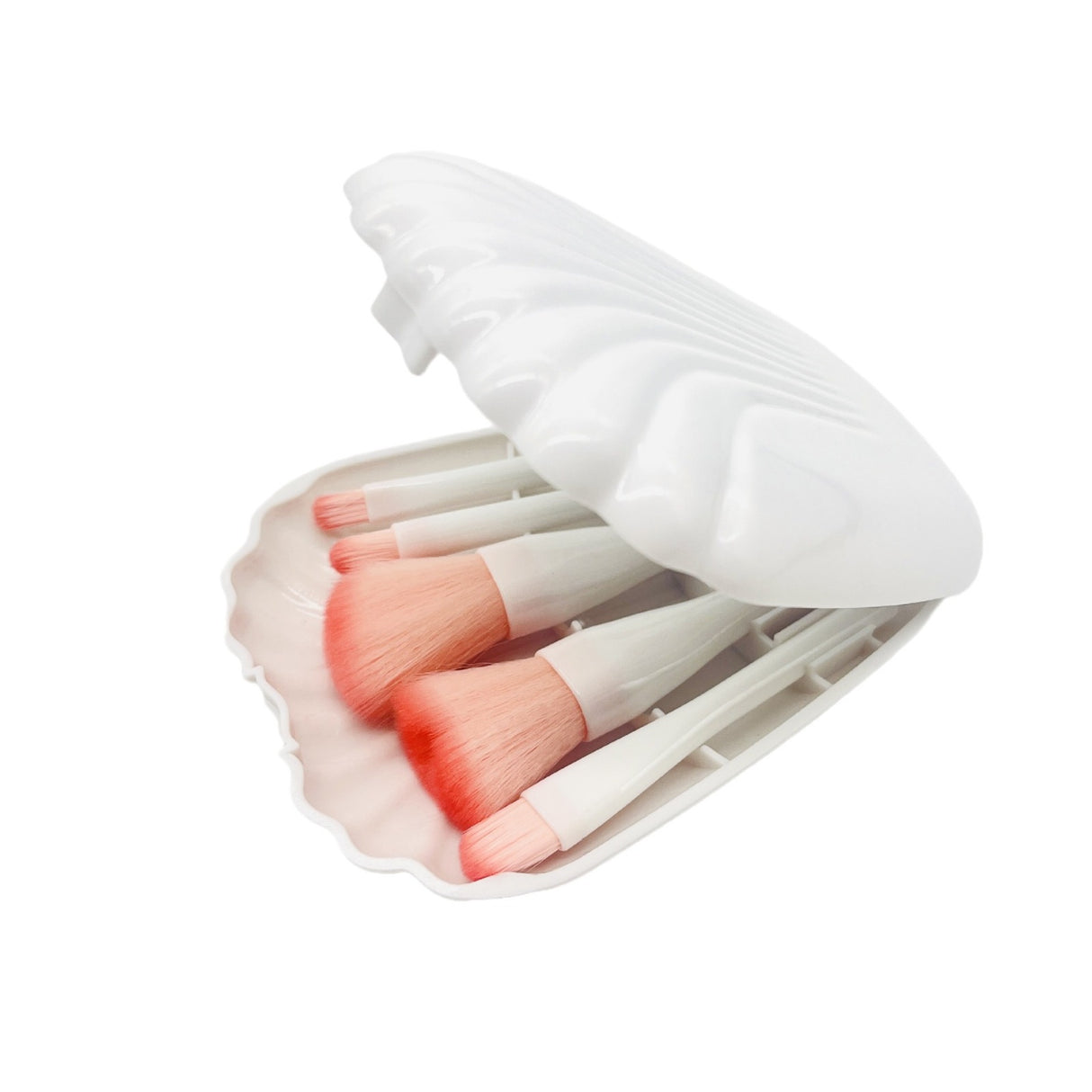 5 shells with mirror powder blusher brush powder brush portable mini combination beauty travel tool - V.I.P Digital Presence