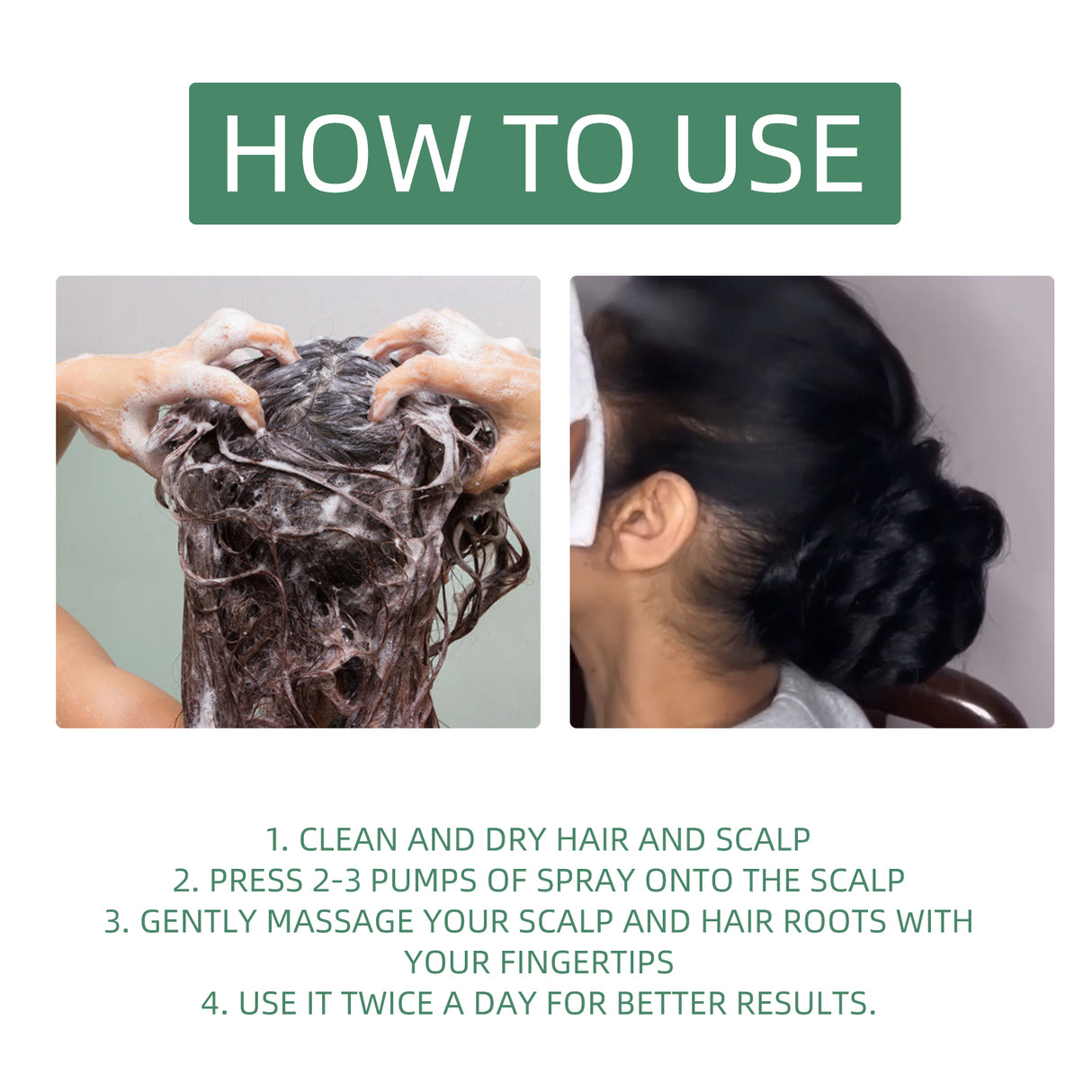 Black Hair Spray Dense Nourishing Roots Shine Smooth Natural Black Hair Cover White Hair Conditioner Spray - V.I.P Digital Presence