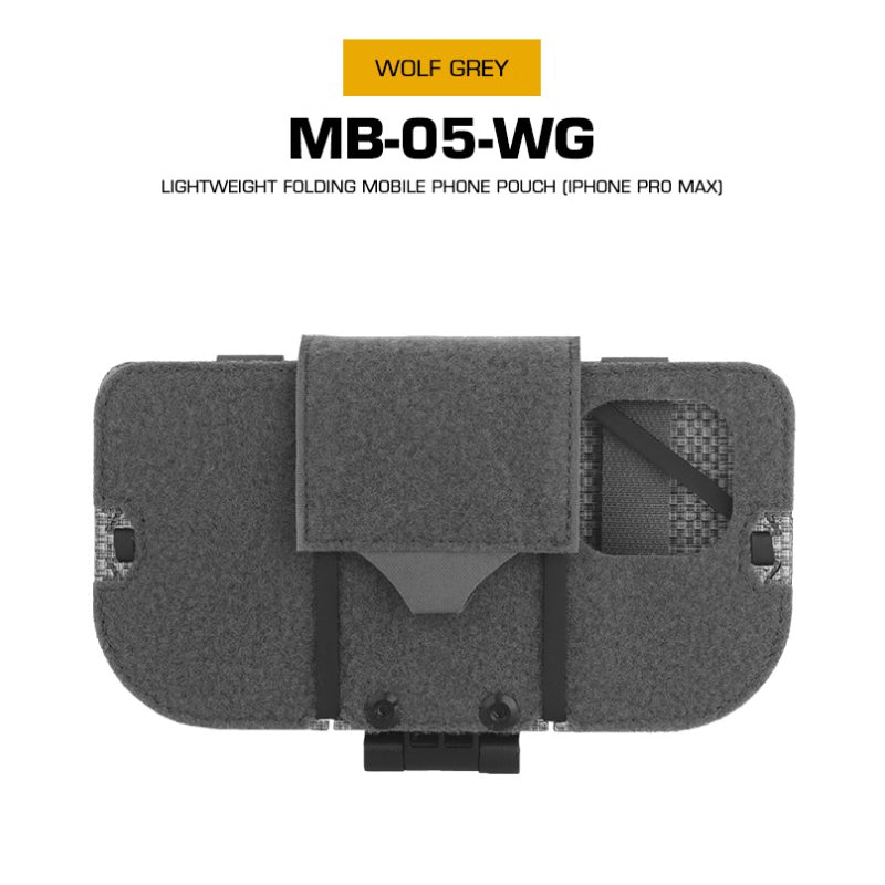 Tactical Phone Pouch, Molle, for Airsoft, Camping, Hunting. Foldable, for Phone & Map. - V.I.P Digital Presence