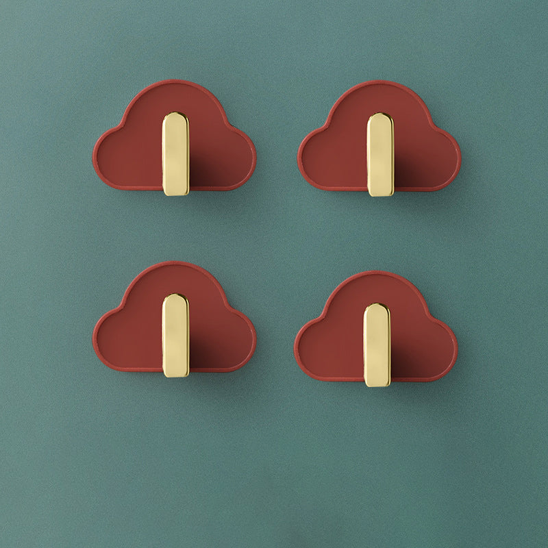 Light Luxury Paste Cloud Sticky Hook Strong Viscose Punch-Free Hook Wall Hanging Traceless Hook Key Hook 4pcs - V.I.P Digital Presence