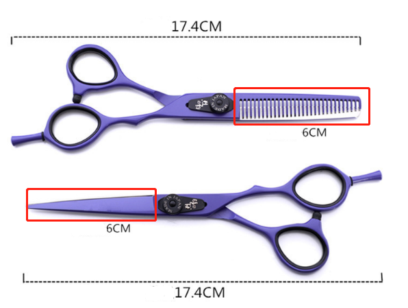 Professional Japan 440c 6 & 5.5 inch rainbow cut hair scissors set cutting shears thinning barber scissor hairdressing scissors - V.I.P Digital Presence