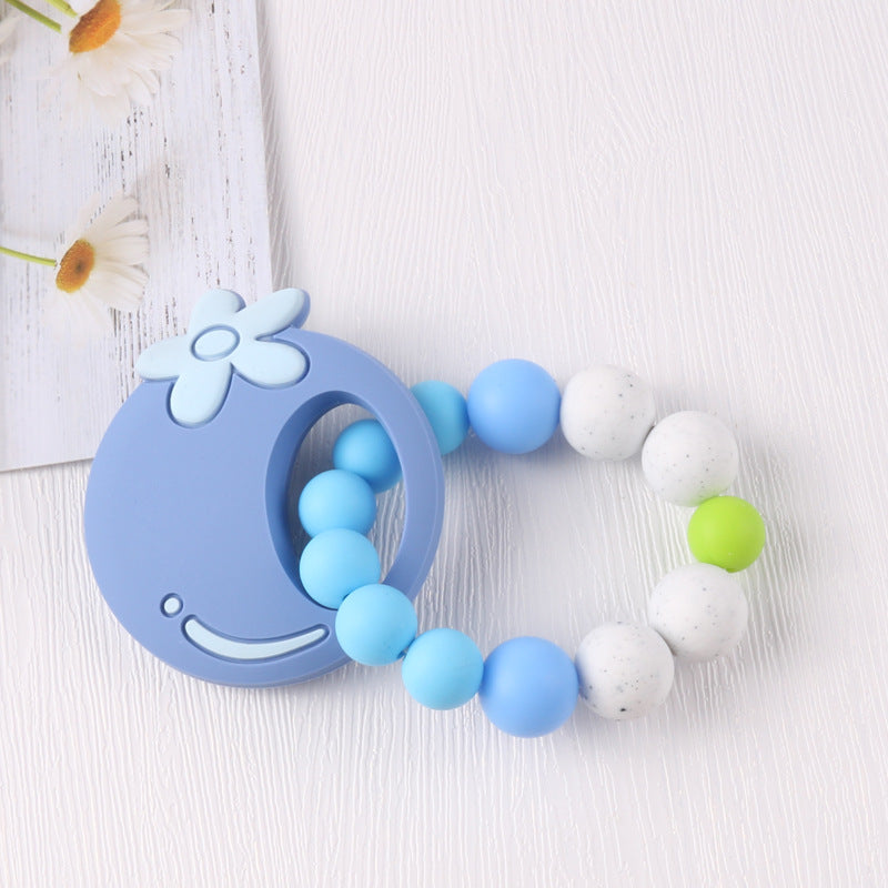 New baby cartoon fruit bracelet molar bracelet chewing teeth gum baby teething comfort toy