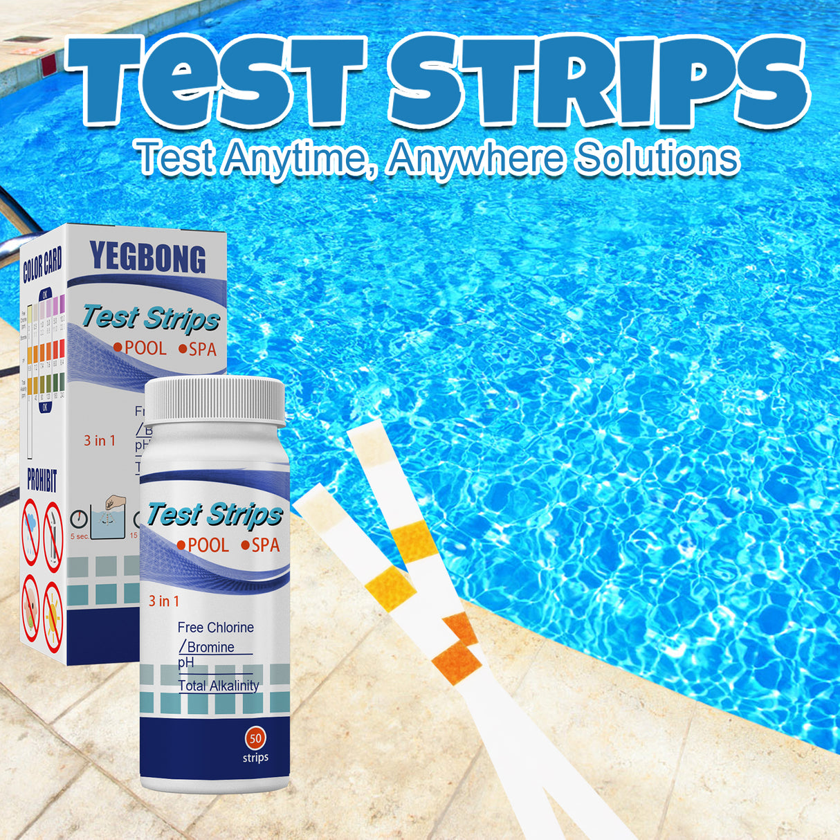 Test Strips, Swimming Pool Speed Residual Chloric Acid Base Number Total Alkalinity Total Hardness Water Quality Test Paper - V.I.P Digital Presence