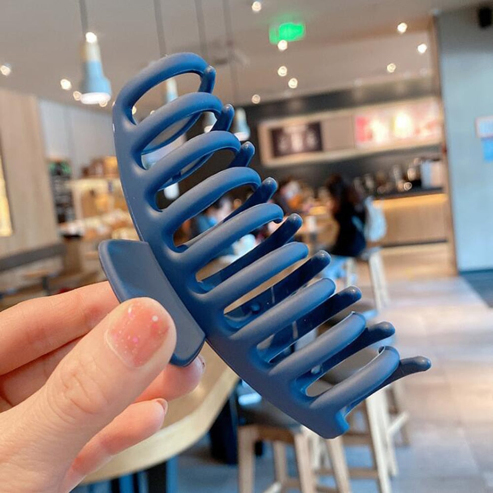 1PC Korean Solid Large Hair Claws Elegant Acrylic Hairpins Barrette Crab Hair Clips Headwear for Women Girls Hair Accessories - V.I.P Digital Presence