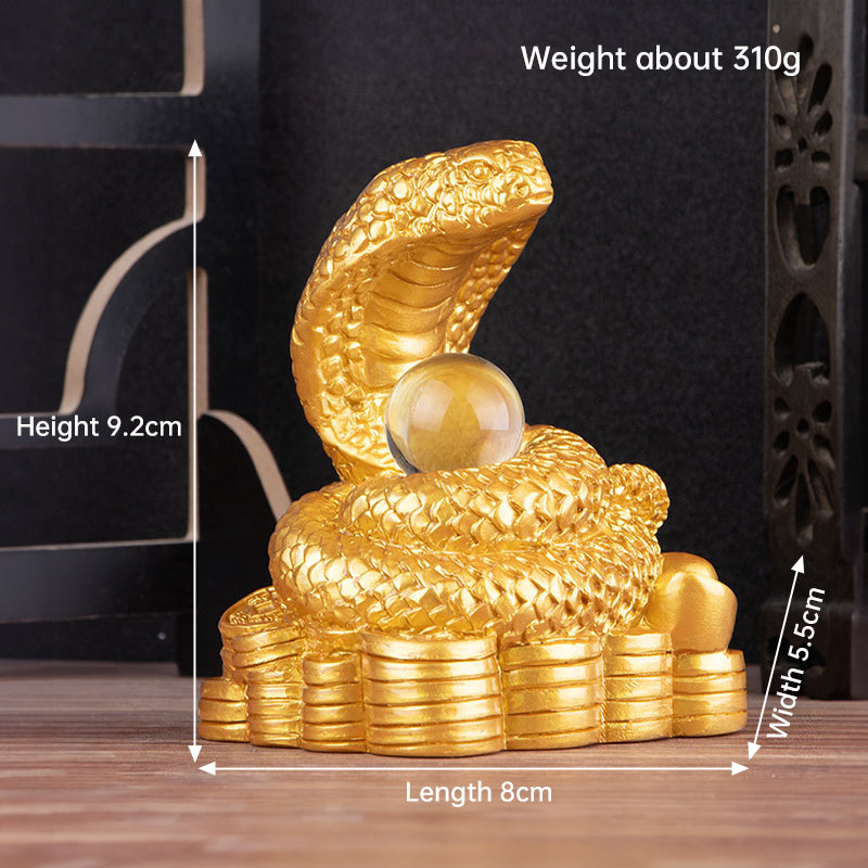 2025 Snake Year Resin Snake Decoration, Chinese Style Desktop Lucky Ornament - V.I.P Digital Presence