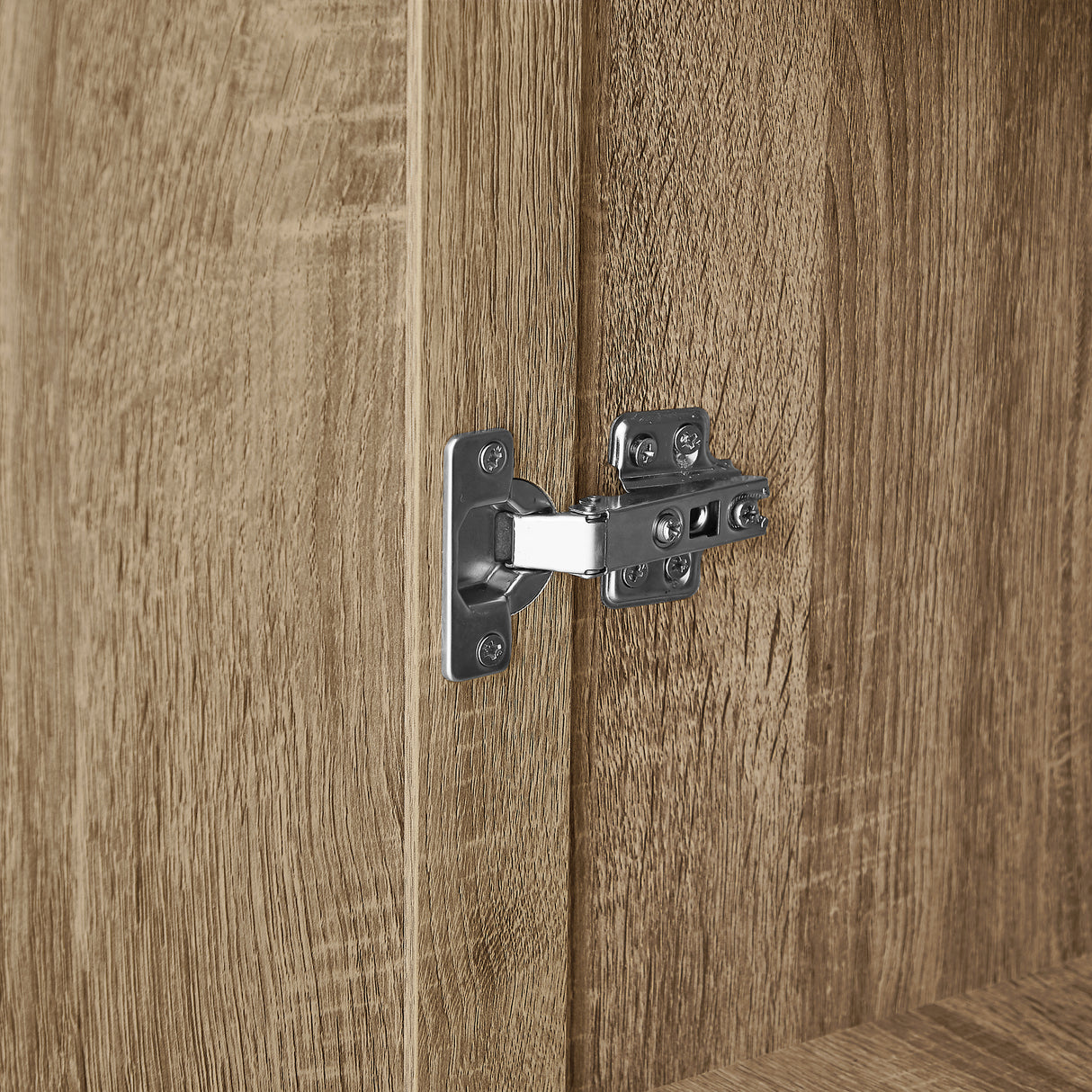 Storage Cabinet with Two Doors for Bathroom, Office, Adjustable Shelf, MDF Board, Brown - V.I.P Digital Presence