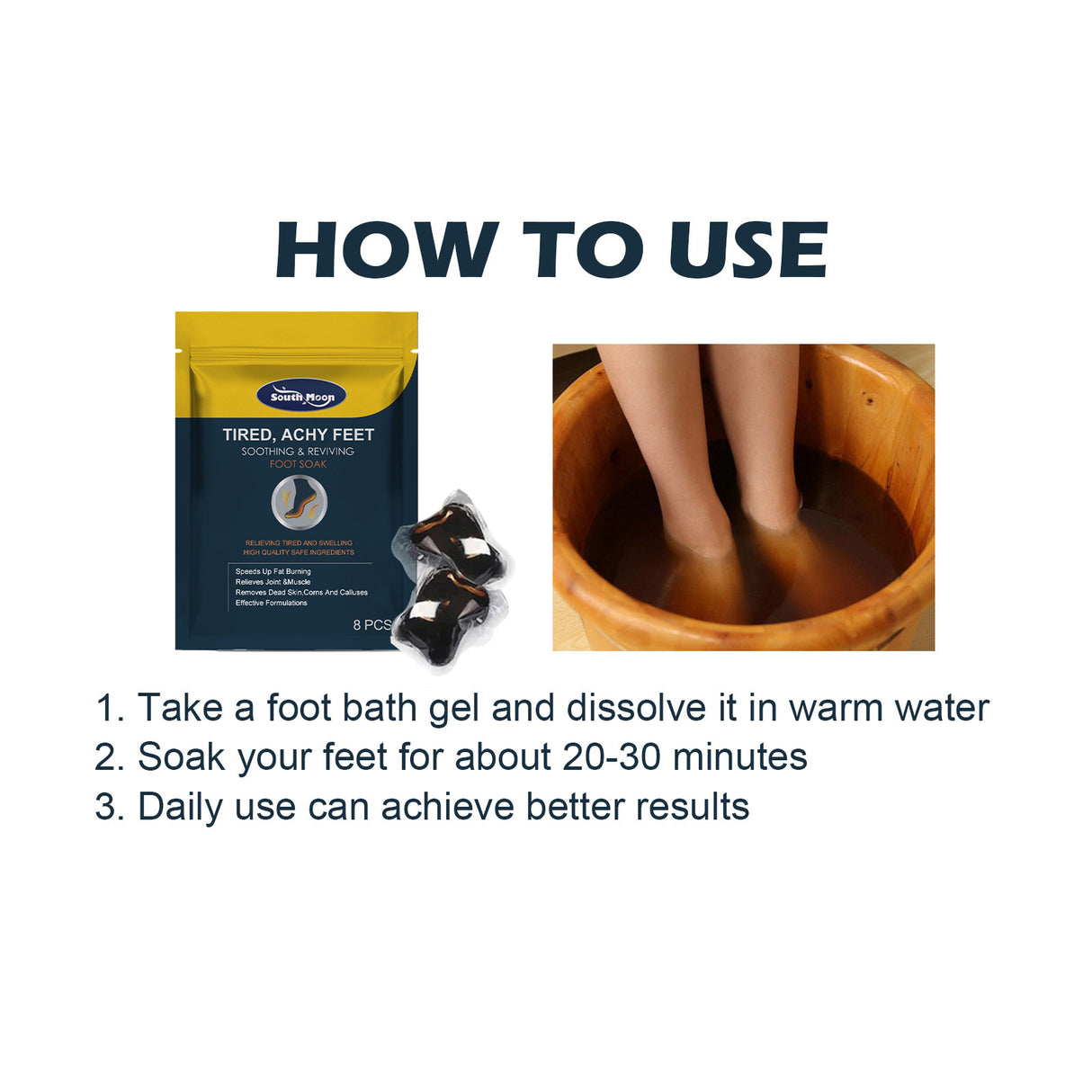 Soothing & Reviving Foot Soak, Slimming Body Sculpting Relieves Venous Joint Pain Body Care Foot Bath Gel - V.I.P Digital Presence