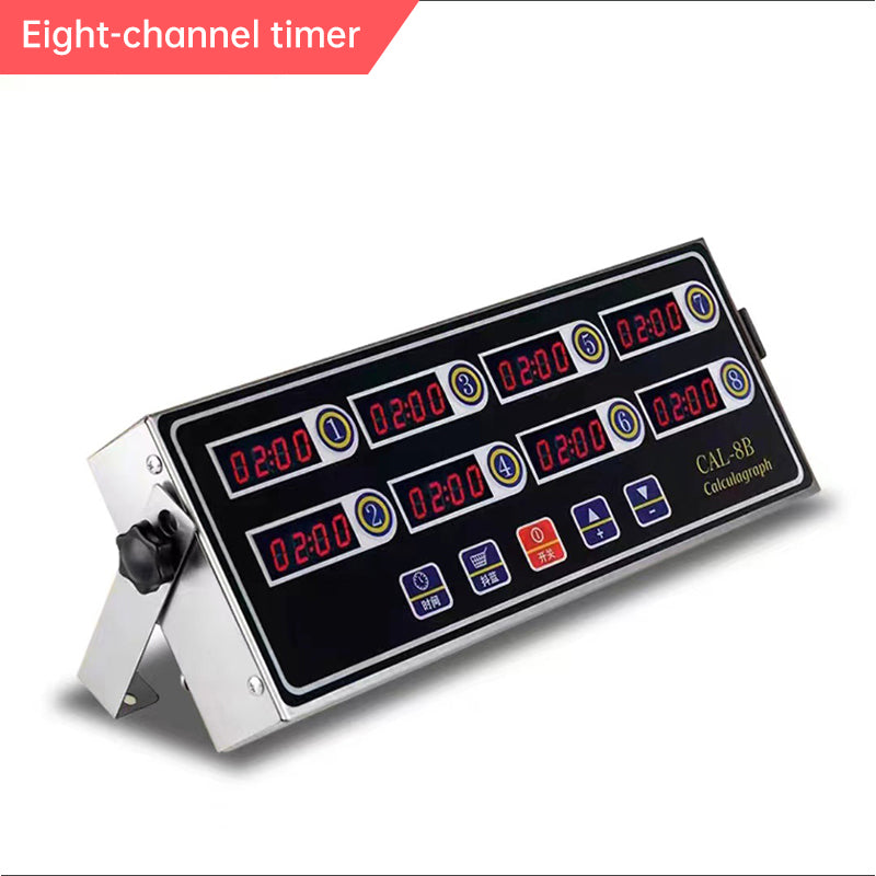 8 - Channel Calculagraph Kitchen Timer, 220V plug, shake - to - remind, 8 screens, great cooking accessory. - V.I.P Digital Presence