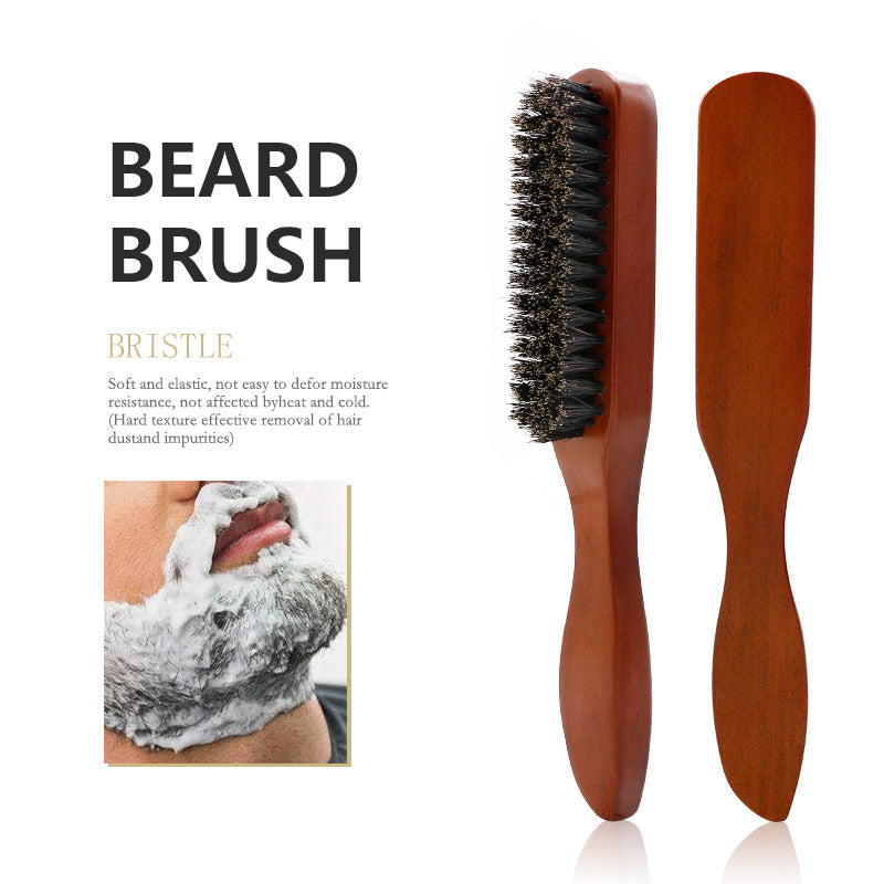 Beard Brush for Styling and Grooming, Hair Salon Cleaning Brush, Broken Hair Sweeper, Solid Wood Bristle Beard Comb, Pomade Brush - V.I.P Digital Presence