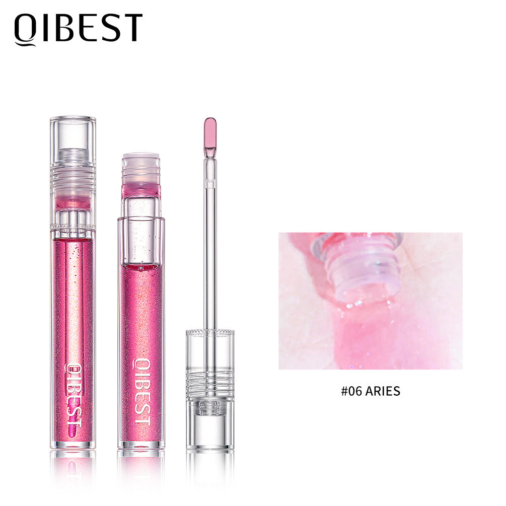 QIBEST Water Light Lip Gloss Mirror Glass Lip Glaze Moisturizing Moisturizing Water Light Lip Gloss Not Easy To Fade Transparent Lip Gloss - V.I.P Digital Presence