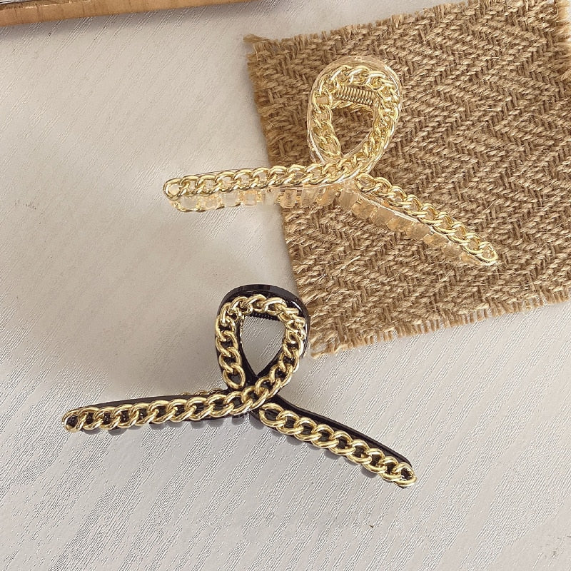 Women Girls Fashion Transparent Hair Claws Hair Clips Hair Accessories Elegant korean Style Women Big Size Chain Headwear - V.I.P Digital Presence