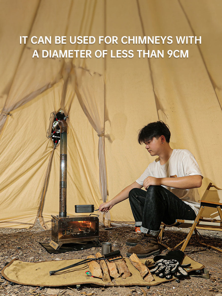 Anti-ironing board for chimney of outdoor tent stove aluminum alloy open-free fire-retardant board for camping firewood stove - V.I.P Digital Presence