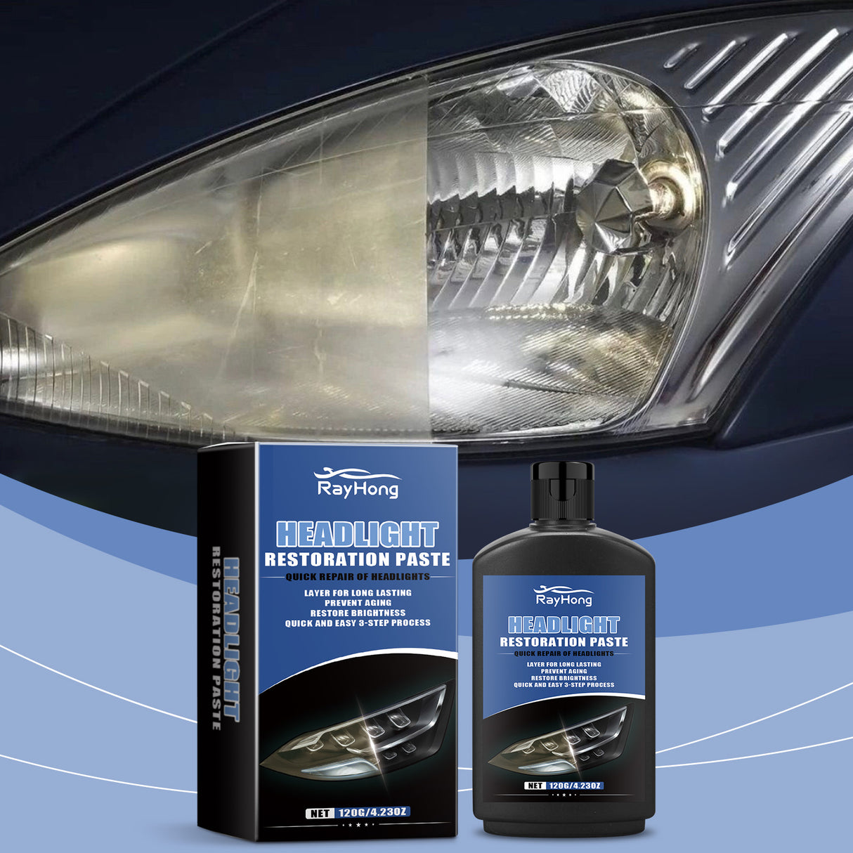 Car Headlight Care Cream Dust Brightening Clean Yellow Polishing Refurbished Car Headlight Care - V.I.P Digital Presence