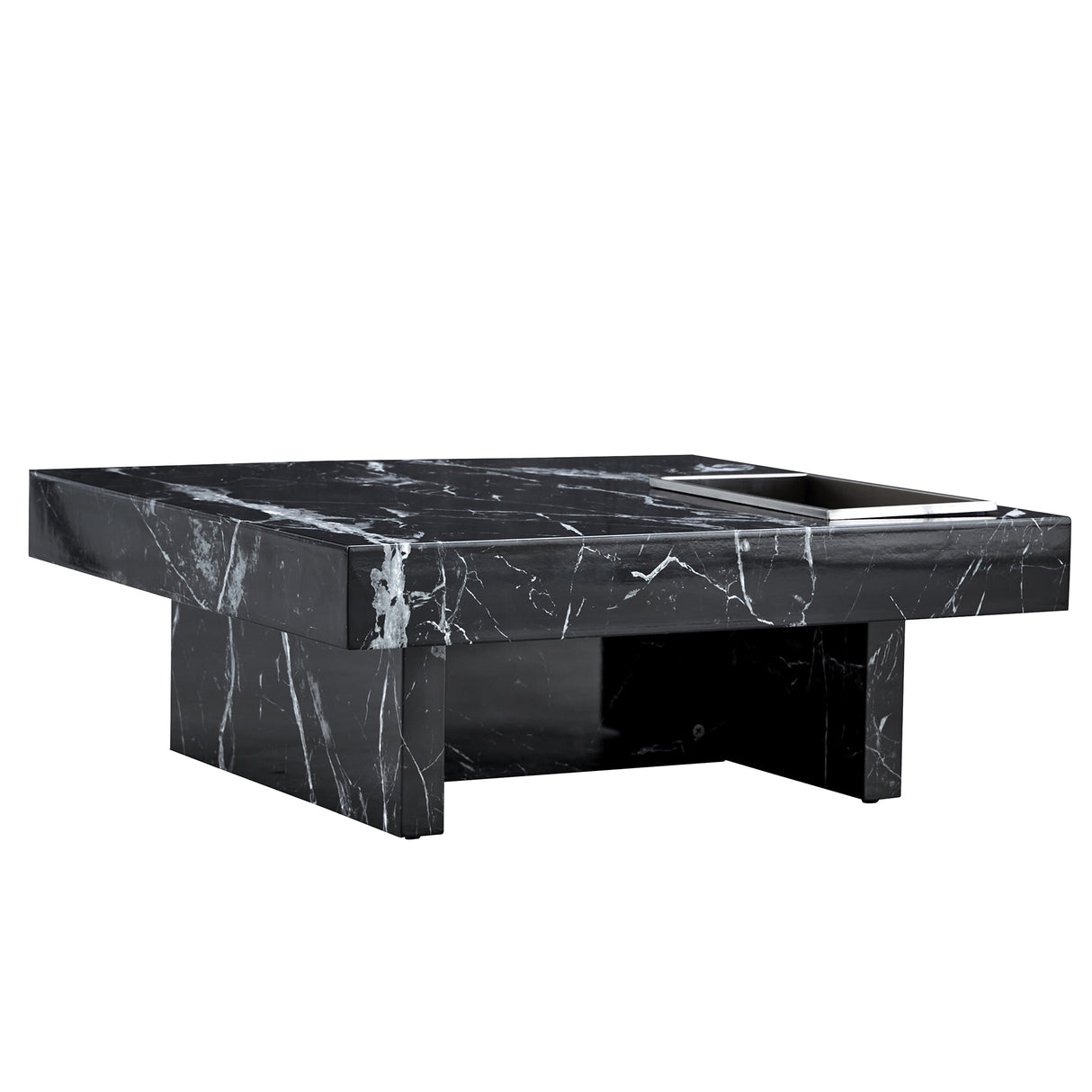 A modern and practical coffee table made of MDF material with black patterns - V.I.P Digital Presence