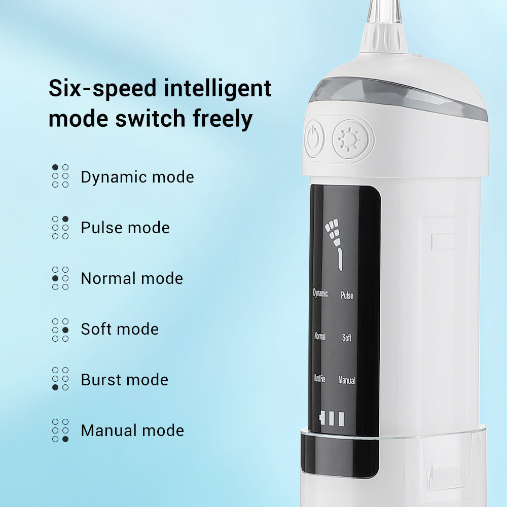 6-Speed Tooth Flusher Electric Portable Tooth Cleaning Device Household Water Flosser To Remove Calculus Pulse Tooth Cleaning Device - V.I.P Digital Presence