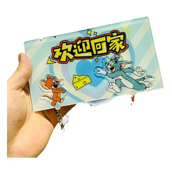 Crayon Shin chan couple keychain refrigerator sticker Simpson family flying house travel notes mobile castle couple pendant - V.I.P Digital Presence