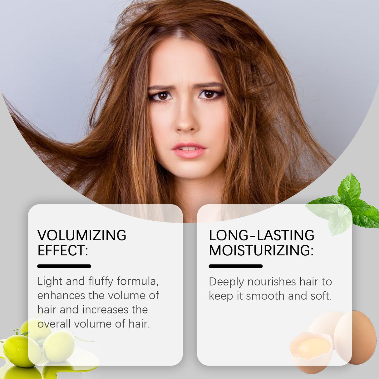 Egg Hair Care Essential Oil Nourishes And Improves Dry Hair, Smoothing Hair And Hydrating Hair Care Essential Oil - V.I.P Digital Presence