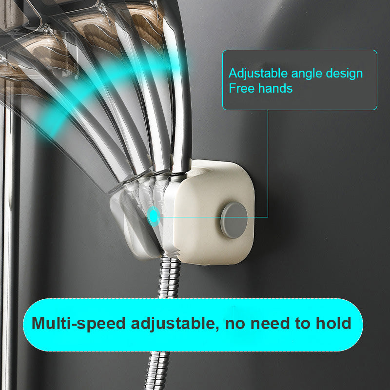 Shower Bracket Free Punching Fixed Seat Universal Shaking Head Adjustable Lotus Pod Bathroom Nozzle Flower Drying Shower Base - V.I.P Digital Presence