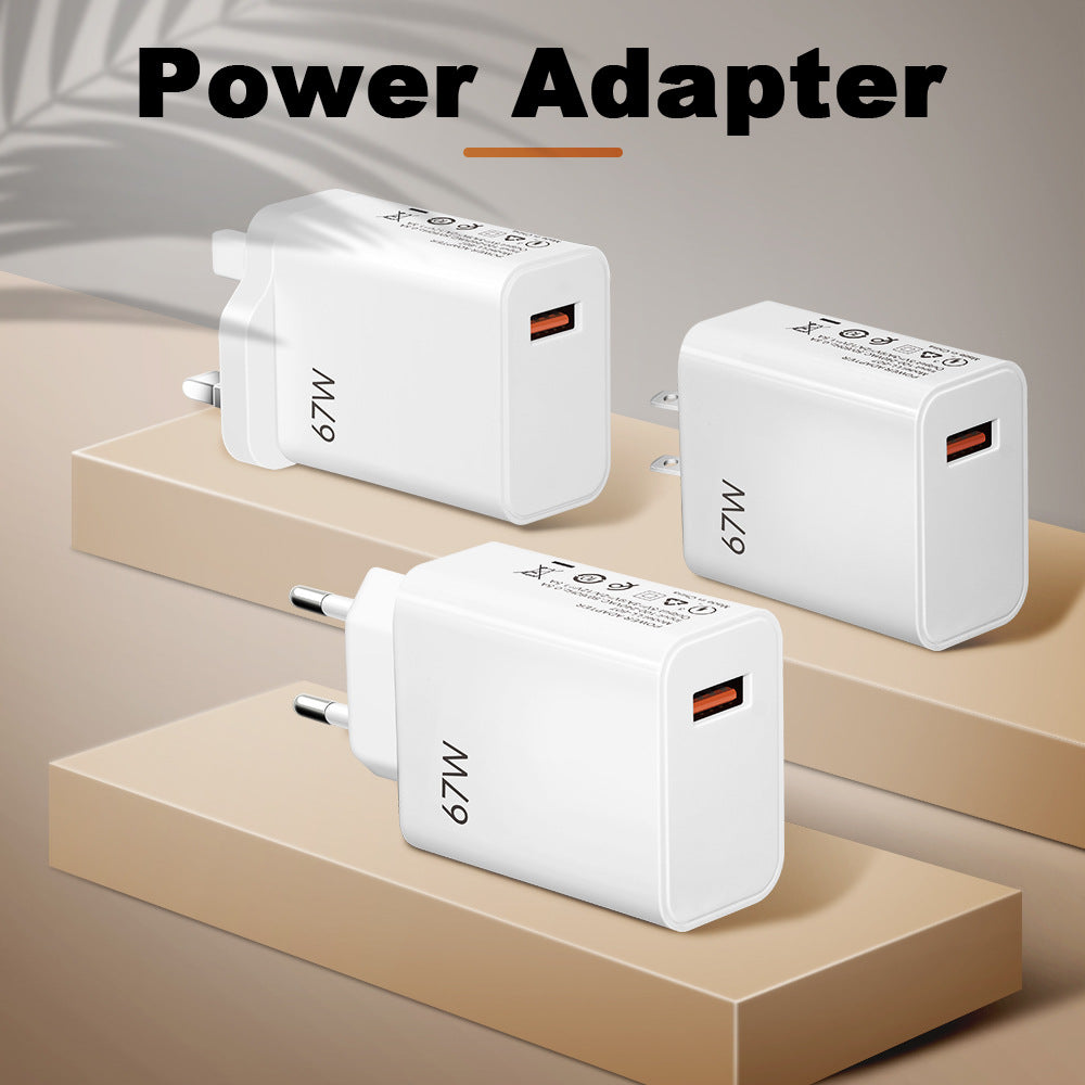 67W ultra fast charging charger with fast flash charging head - V.I.P Digital Presence
