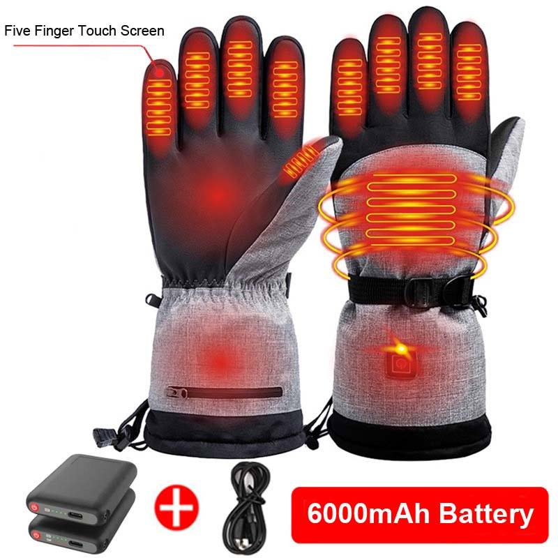 Intelligent Heating Gloves Full Fat Touch Screen Warm Waterproof Outdoor Motor Sports Electric Heating Ski Gloves - V.I.P Digital Presence