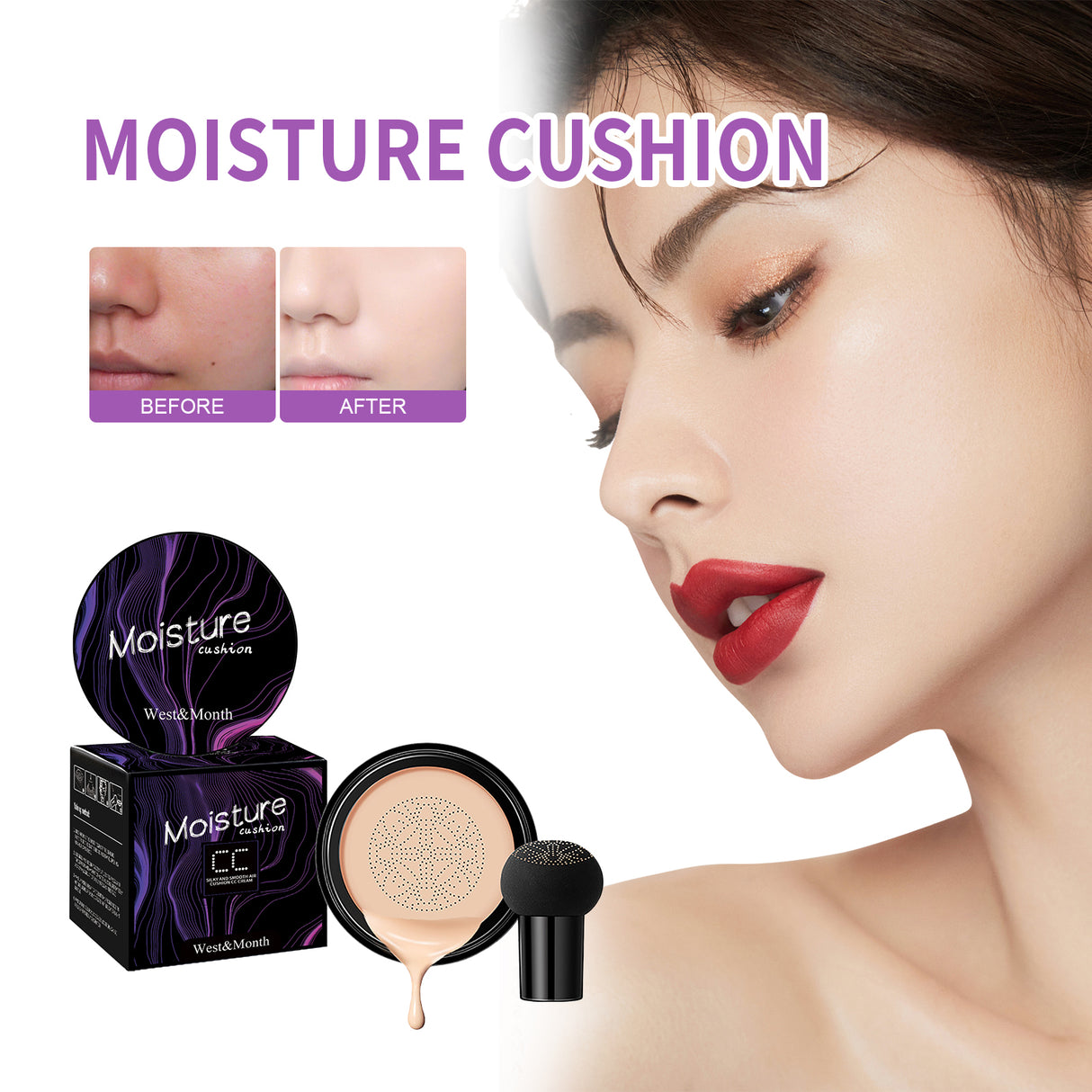 Mushroom Head Air Cushion, Moisturizing Concealer Natural Contortion For A Long Duration And Constant Makeup Makeup Cream - V.I.P Digital Presence