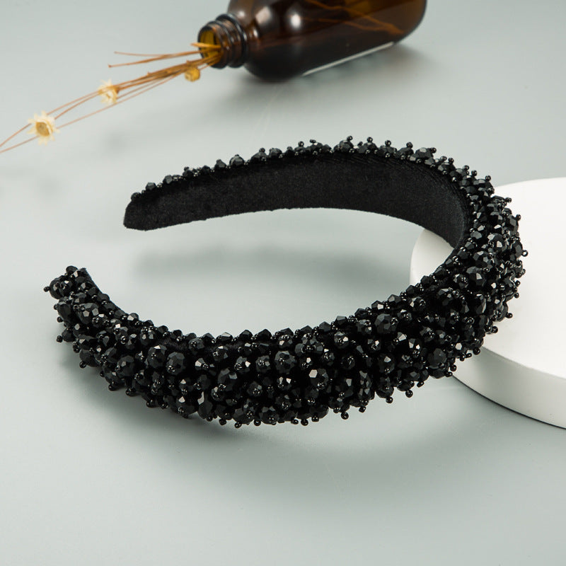 Ins New Baroque Hand-Sewn Stellalou Headband Full Of Crystal Headband - V.I.P Digital Presence