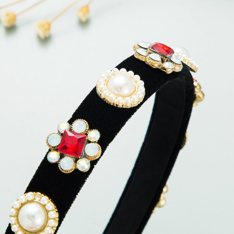 Baroque Court Diamond Tapered Headband Retro Style Premium Hair Ornament - V.I.P Digital Presence