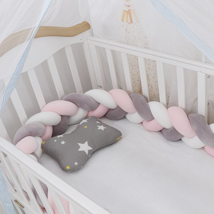 100cmBaby Bumper Bed Braid Knot Pillow Cushion Bumper for Infant Kids Crib Protector Cot Bumper Room Decor Anti-collision Bumper - V.I.P Digital Presence