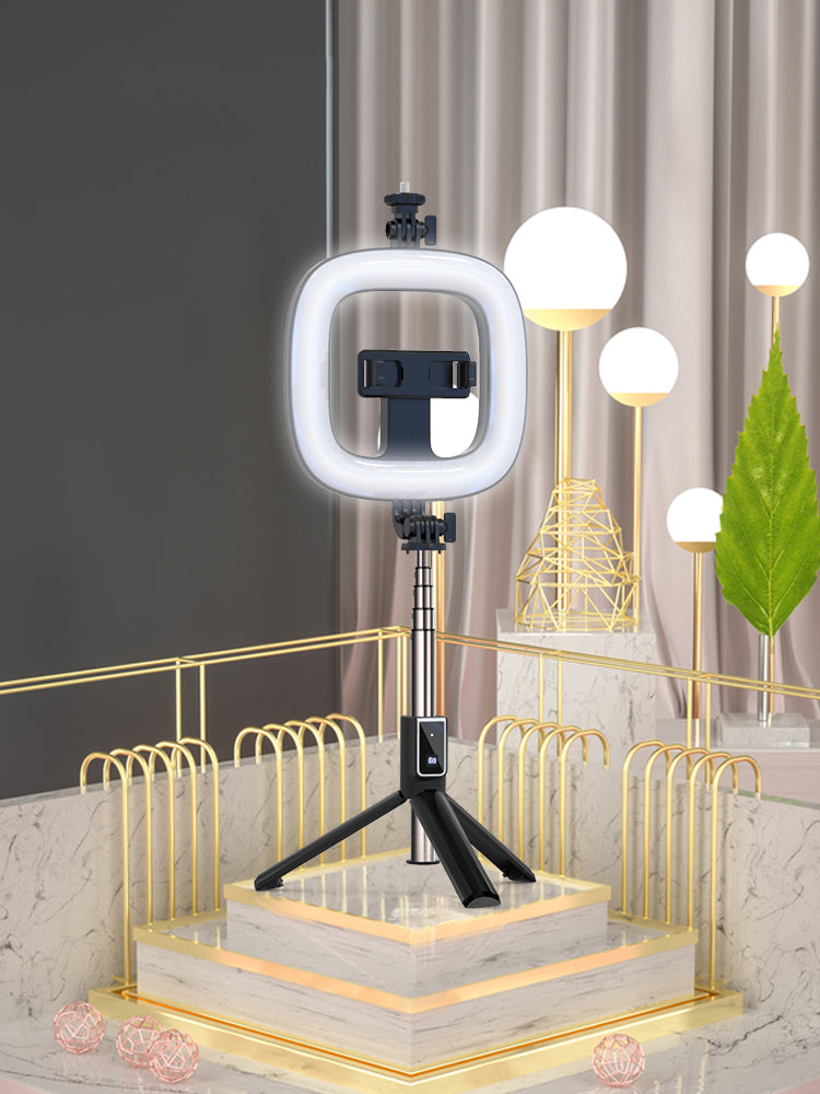 New P40D Square Fill Light Selfie Stick Portable 6 Inches Fill Light Anchor Beauty Light Live Support