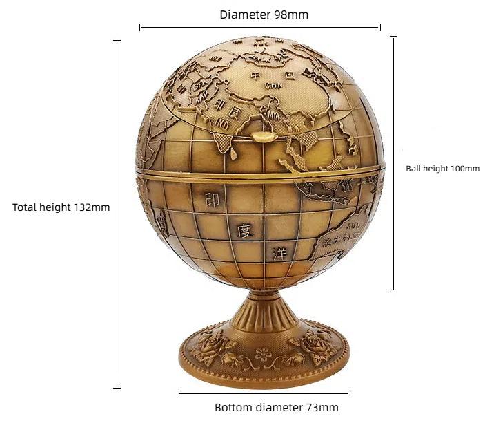 Antique style personalized ashtray with lid anti fly ash household large classical craft gift - V.I.P Digital Presence