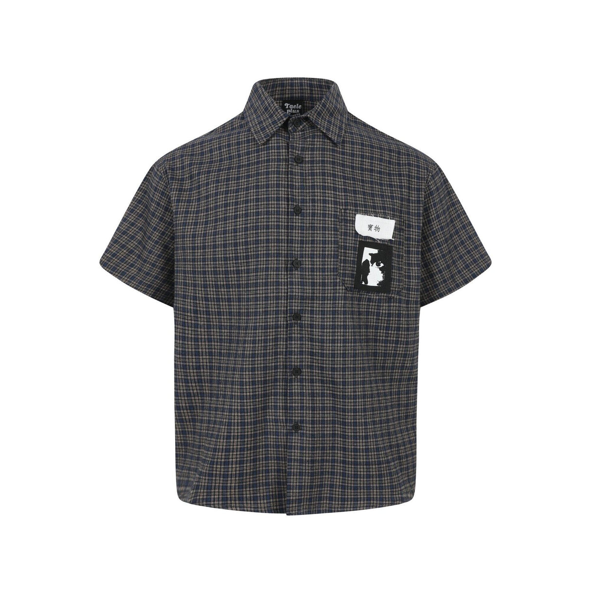 Grid graffiti sticker short sleeved shirt for men and women - V.I.P Digital Presence