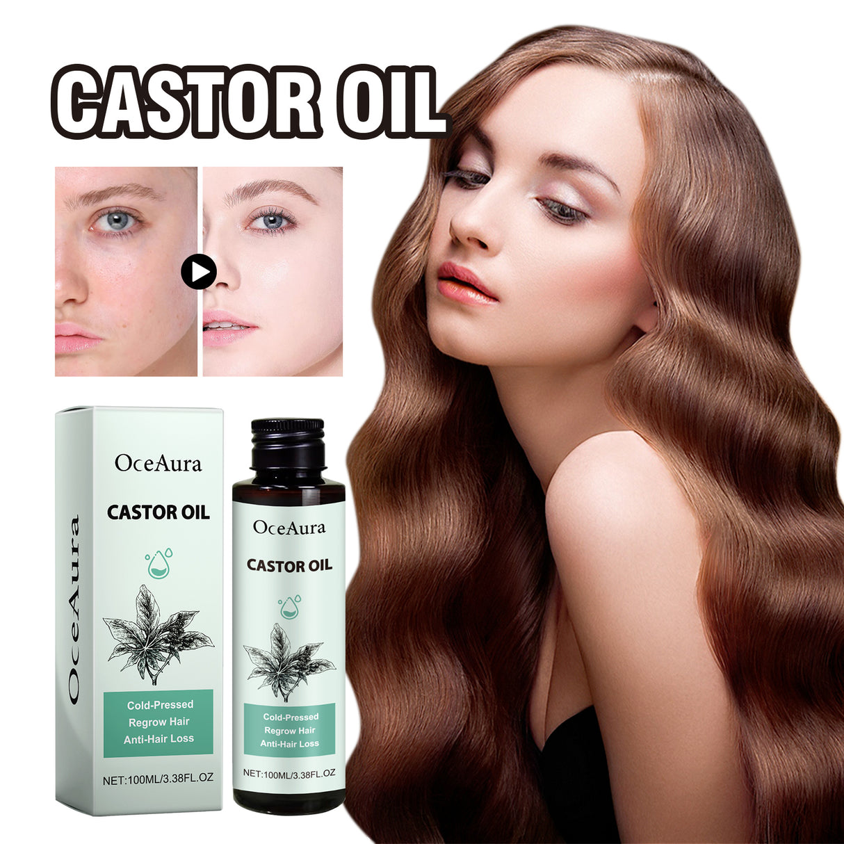 Castor Oil, Moisturize And Strengthen Hair Care Solid Hair Thick Hair Care Oil - V.I.P Digital Presence