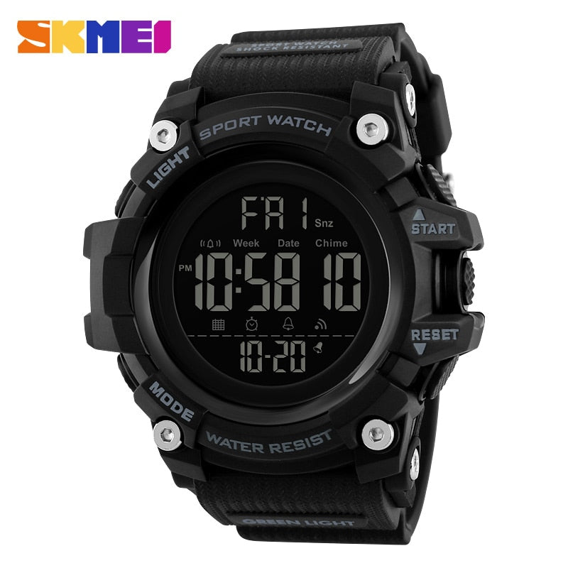 SKMEI 1384 Countdown Stopwatch Sport Watch Mens Watches Top Brand Luxury Men Wrist Watch Waterproof LED Electronic Digital Male Watch - V.I.P Digital Presence