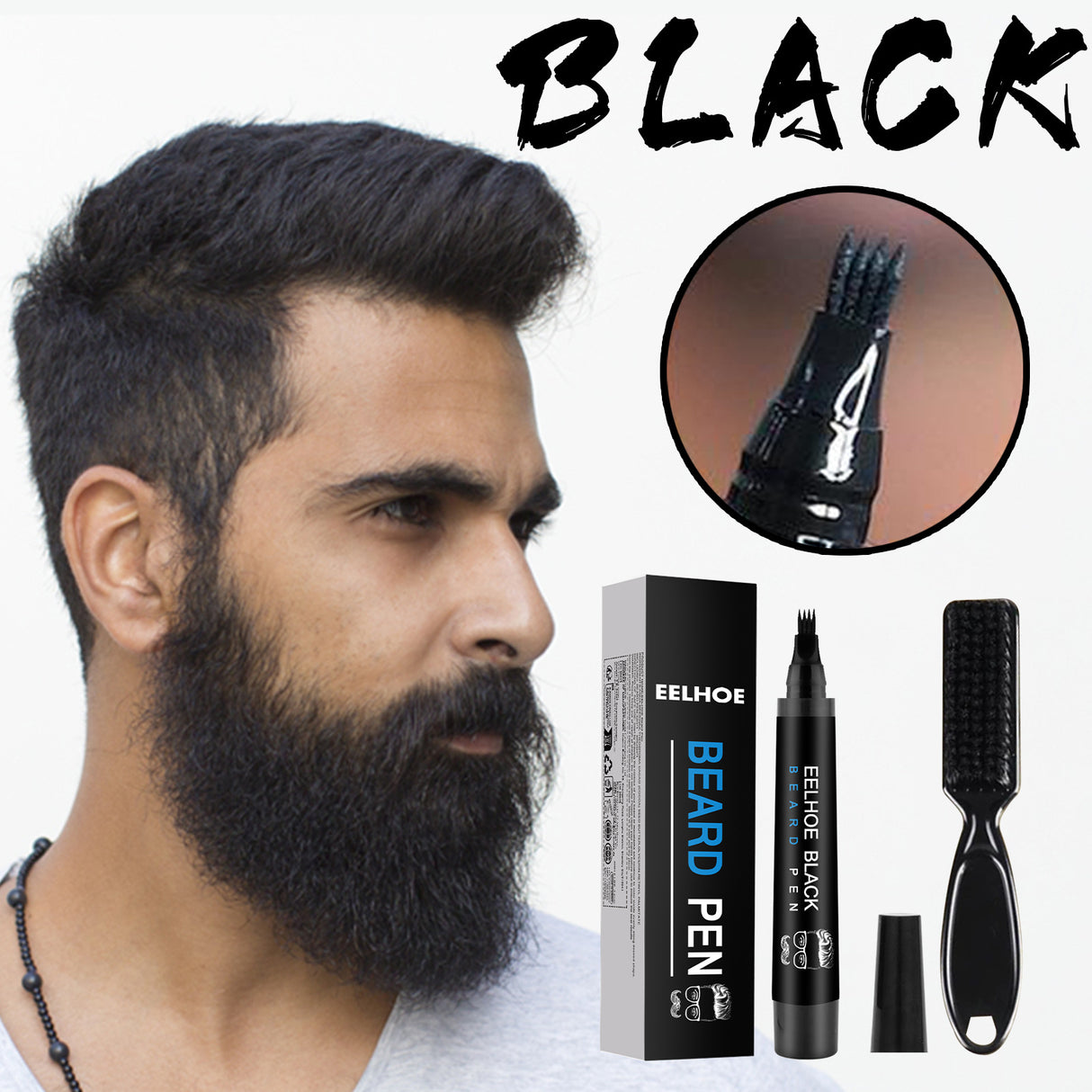 Foreign Trade Cross-Border Beard Filler Pen Kit, Waterproof, Sweat Resistant, Makeup Free Beard Pen Beard Pen - V.I.P Digital Presence