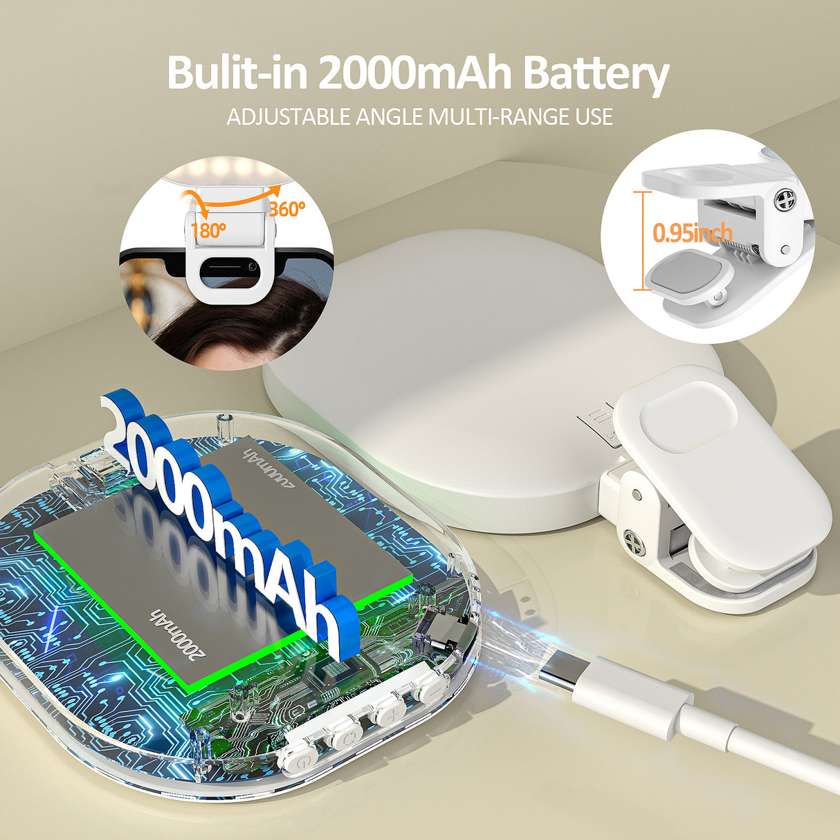 Mobile phone fill light, live broadcast ring light, computer laptop photography light, LED video conference fill light - V.I.P Digital Presence