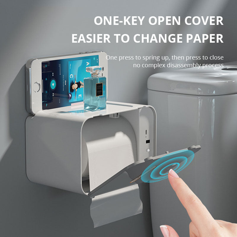 Toilet Tissue Box In The Living Room, Toilet, Induction Automatic Paper Output, No Punching, Waterproof Wall Hanging Paper Box - V.I.P Digital Presence