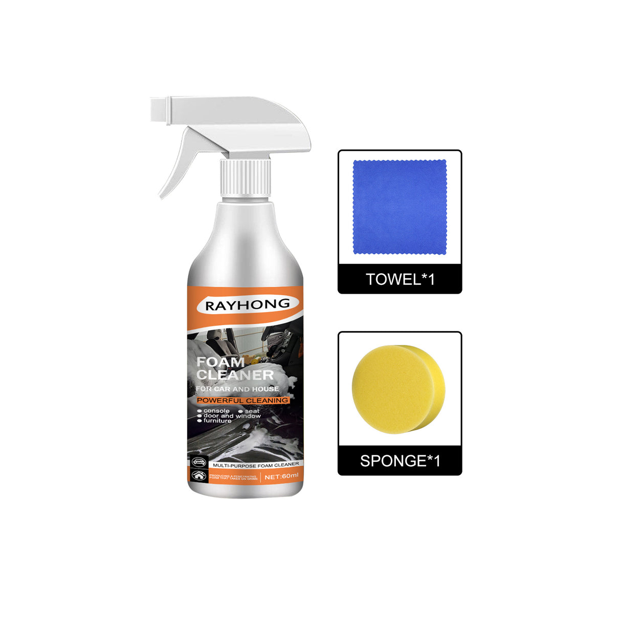 Multi-Purpose Foam Cleaner For Cars, Interior Steering Wheel Plastic Fabric Seat Stain Cleaner - V.I.P Digital Presence