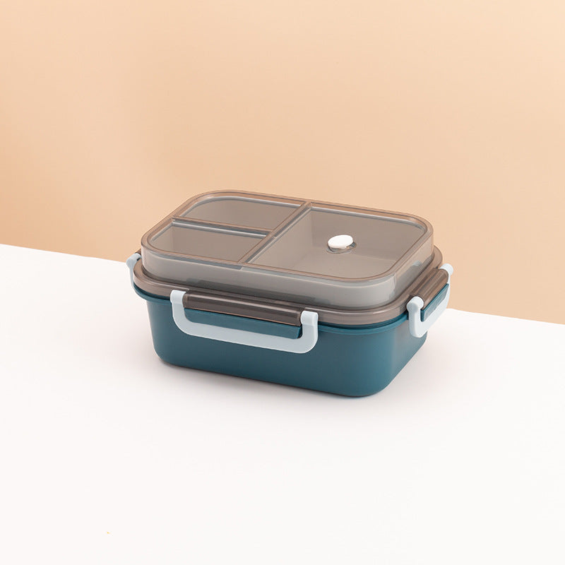 Classic simple microwaveable double-layer sealed compartment lunch box with tableware - V.I.P Digital Presence