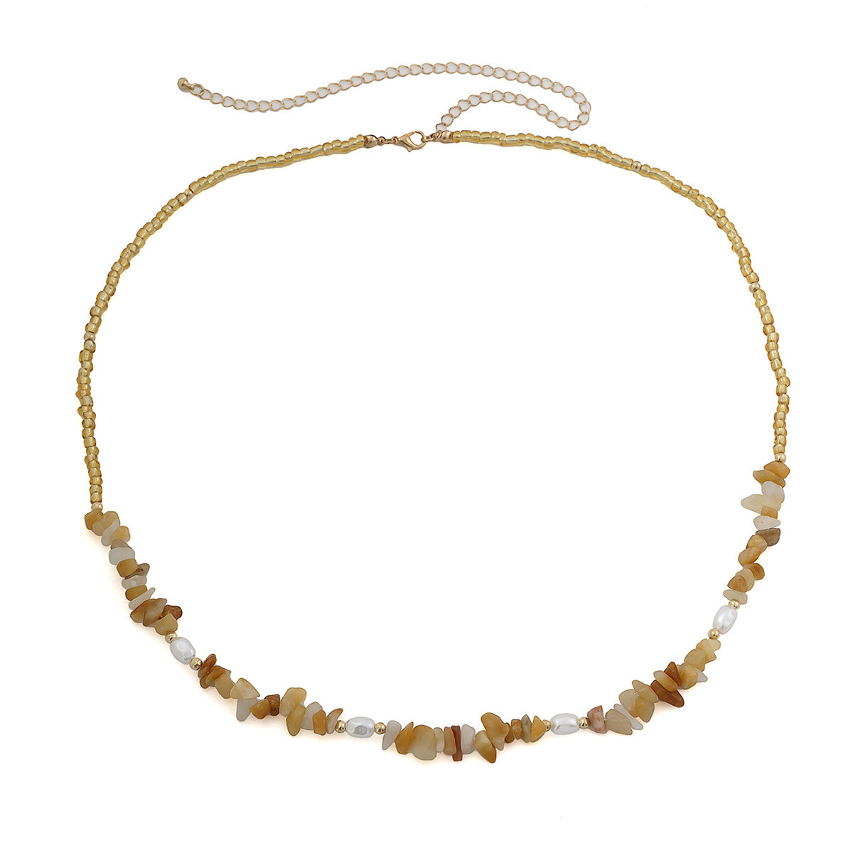Gravel imitation pearl beach waist chain waist chain jewelry versatile single-layer bead body chain - V.I.P Digital Presence