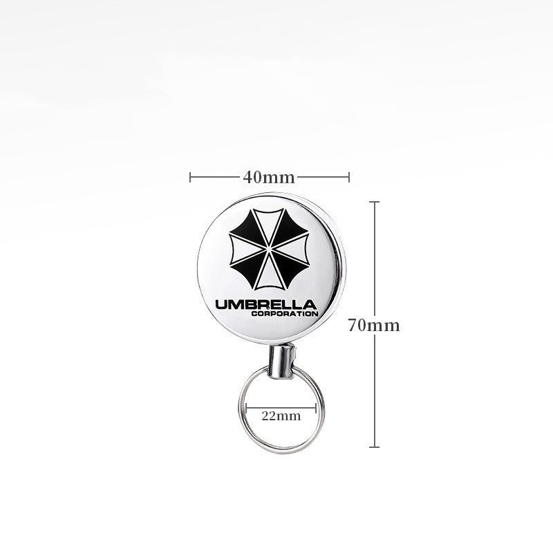 Outdoor equipment high elasticity telescopic steel wire rope keychain anti loss and anti-theft telescopic keychain - V.I.P Digital Presence