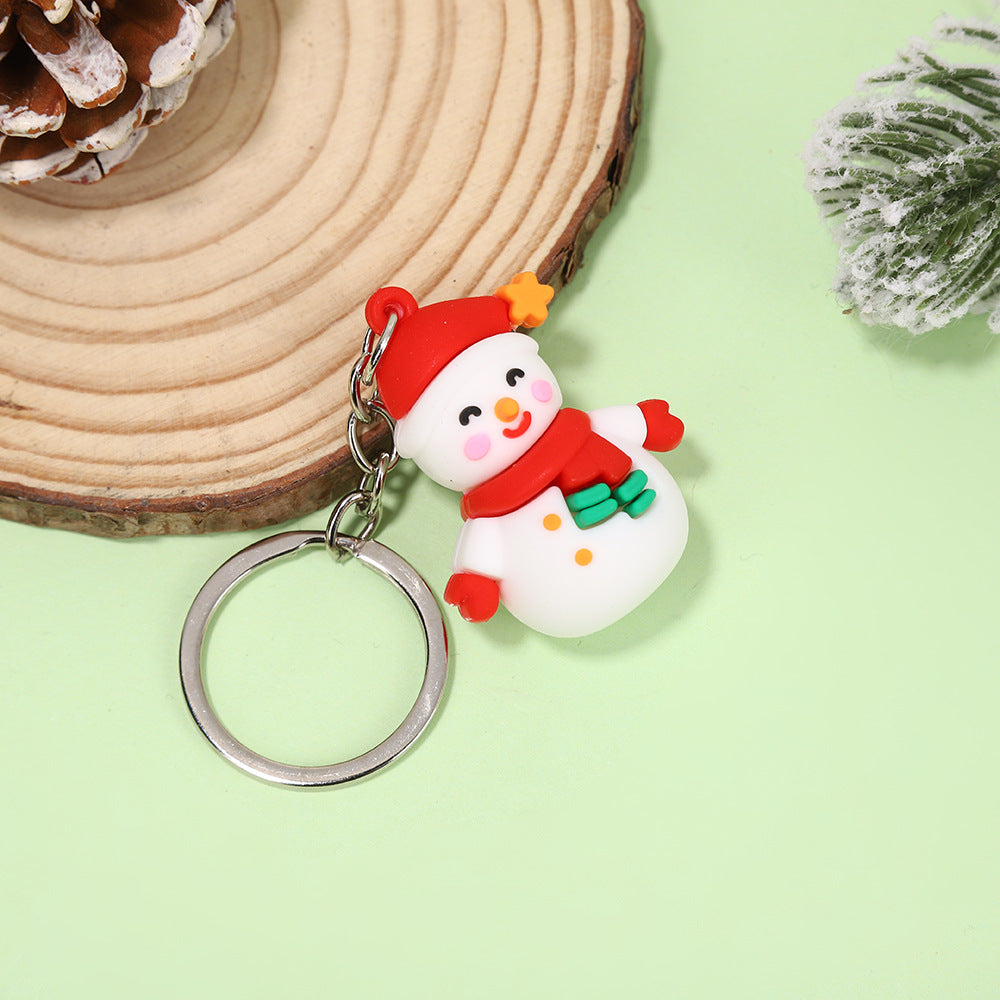 Christmas series keychains cute cartoon soft rubber dolls creative three-dimensional Santa Claus pendants small gifts - V.I.P Digital Presence