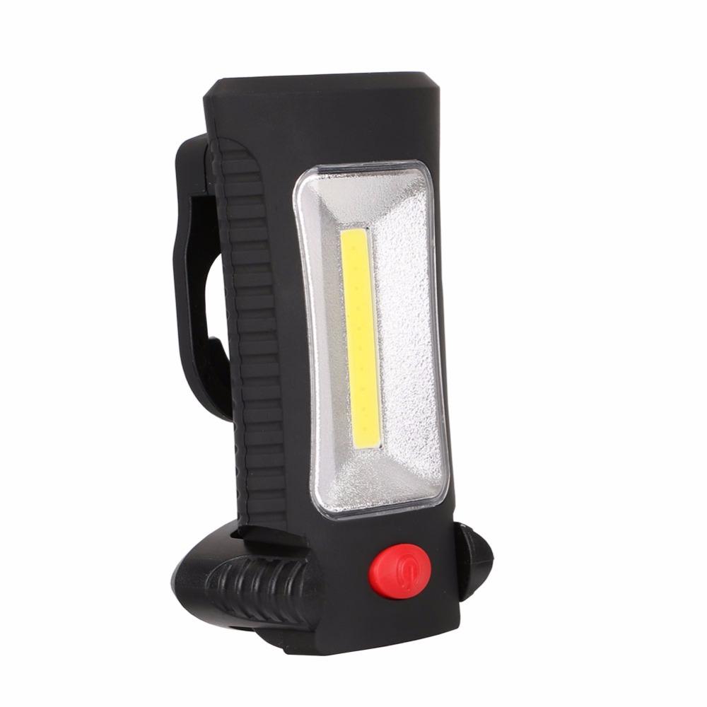 2-Modes COB LED Magnetic Working Folding Hook Hanging Lamp Torch Linternas Flashlight Handy Lighting Use 3x AAA