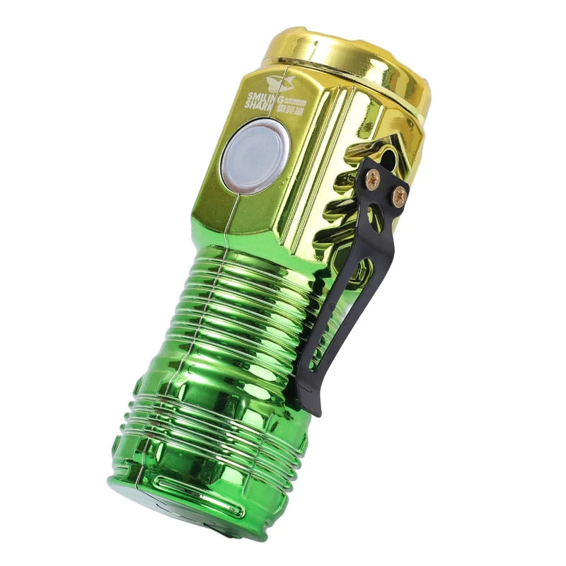 Mini Powerful LED Flashlight USB Rechargeable Strong Light Torch with Three Eye Flashlight Portable Camping Fishing Lantern - V.I.P Digital Presence